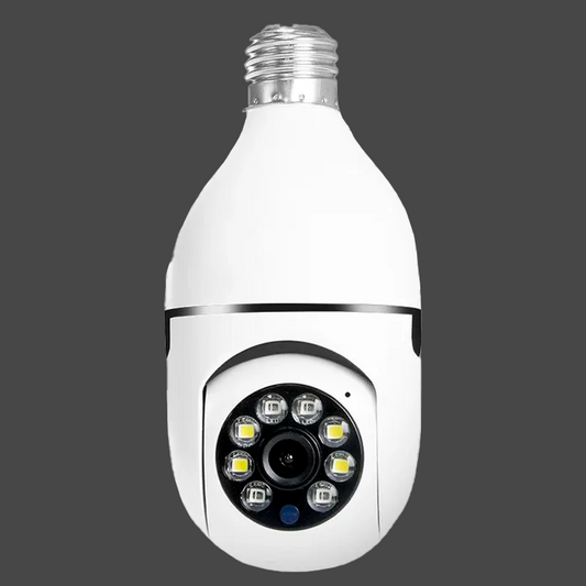 Foco Cámara de Seguridad de 360° con Wifi Full HD Compatible con Alexa y Google