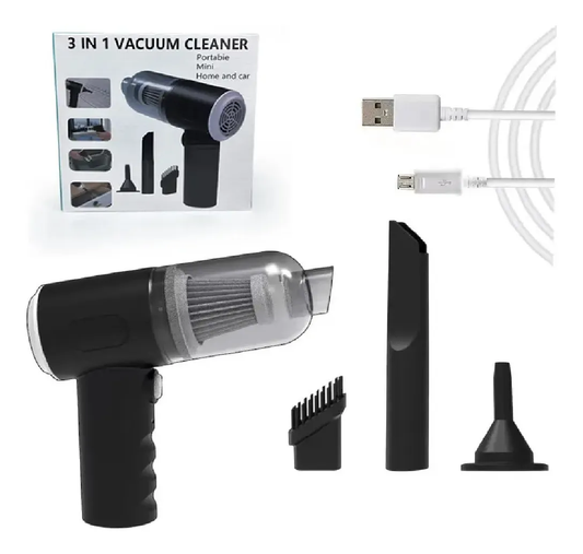 Mini Aspiradora Multifuncional Vacuum 3 En 1 Portátil Negro