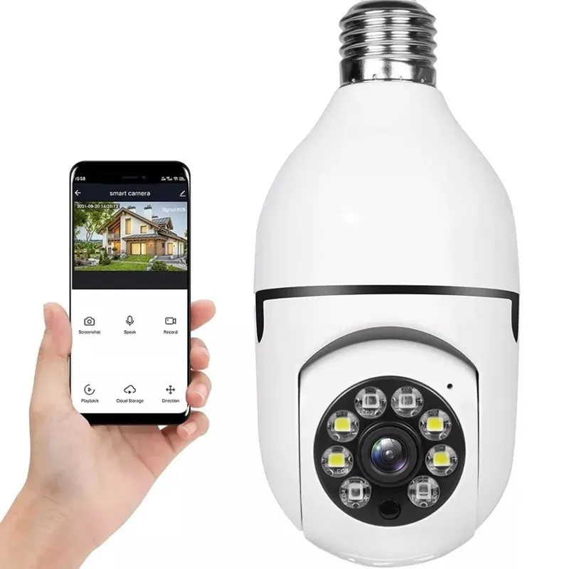 Foco Cámara de Seguridad de 360° con Wifi Full HD Compatible con Alexa y Google