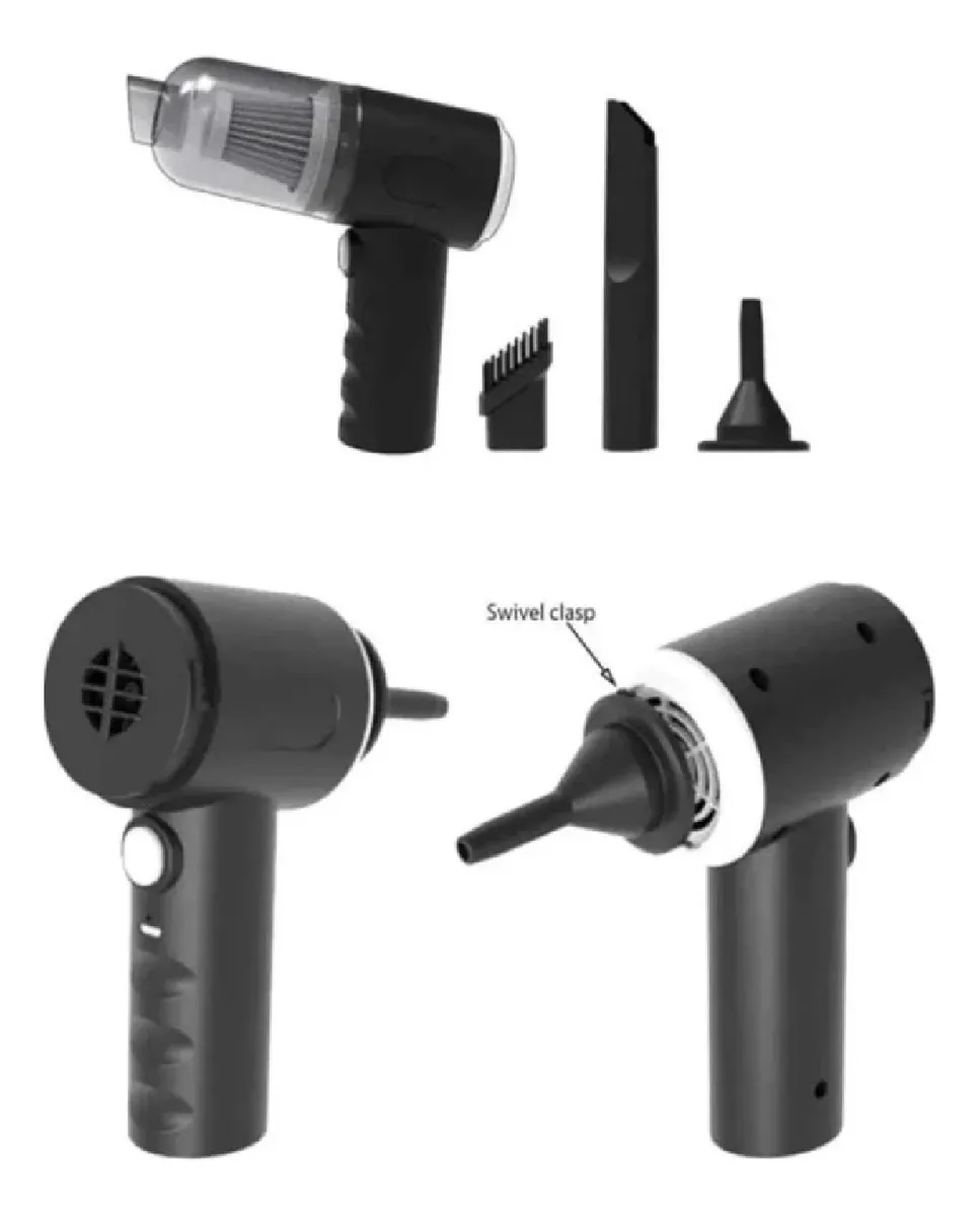 Mini Aspiradora Multifuncional Vacuum 3 En 1 Portátil Negro