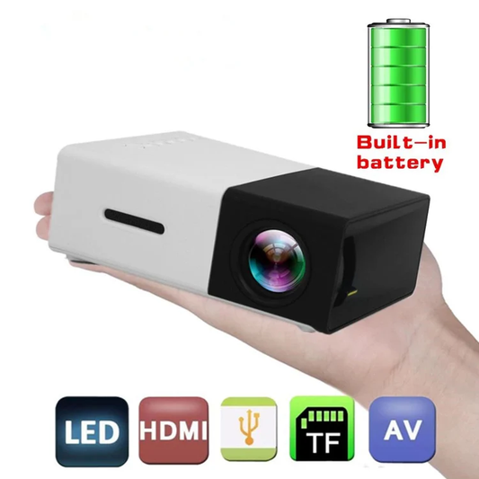 Mini proyector portátil Multimedia LED 1080P con control remoto